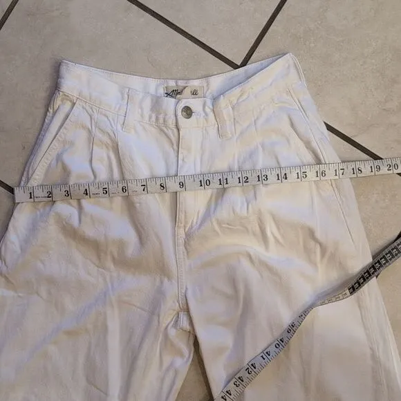 Madewell Baggy Straight Jeans White size 24