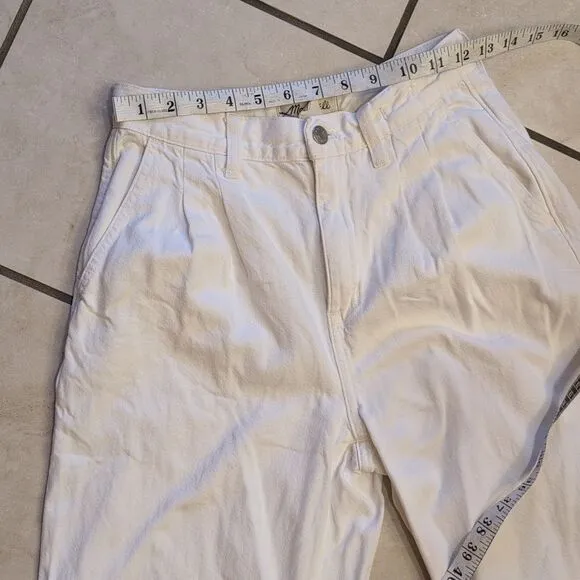 Madewell Baggy Straight Jeans White size 24