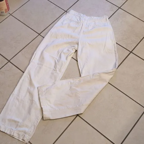 Madewell Baggy Straight Jeans White size 24