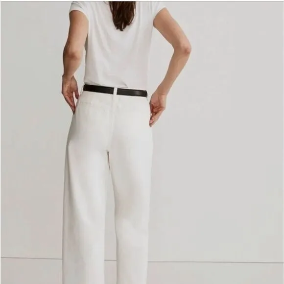 Madewell Baggy Straight Jeans White size 24