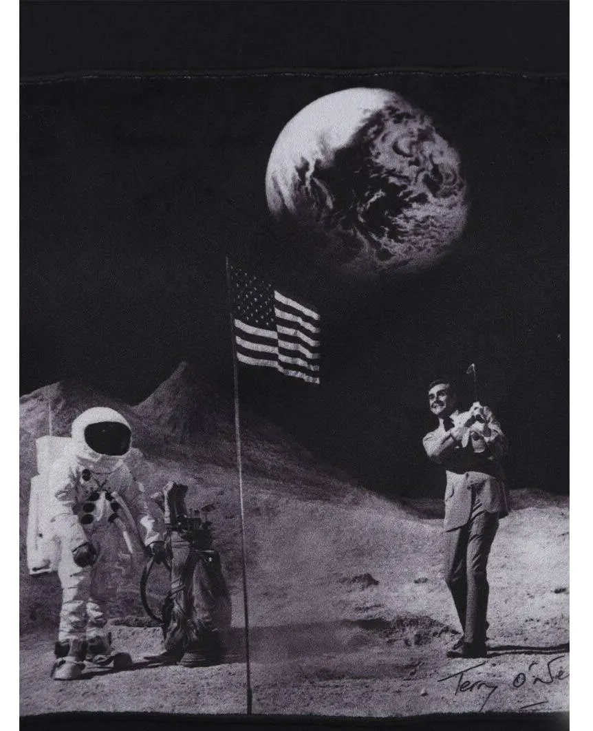 Man On The Moon T-Shirt Graphite Blue
