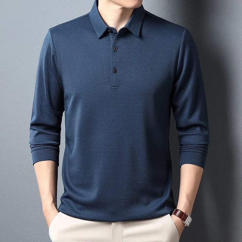 Men's Classic Long-Sleeve Polo Shirt
