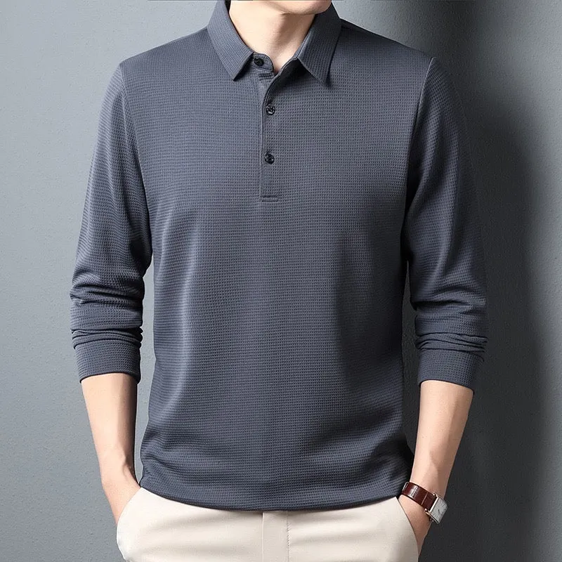 Men's Classic Long-Sleeve Polo Shirt