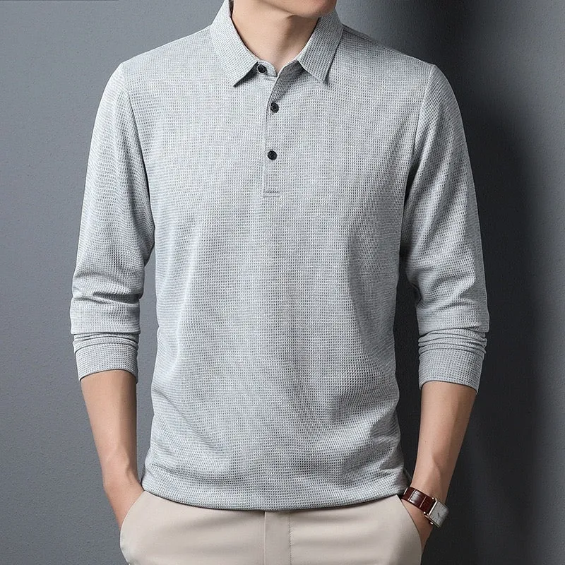 Men's Classic Long-Sleeve Polo Shirt