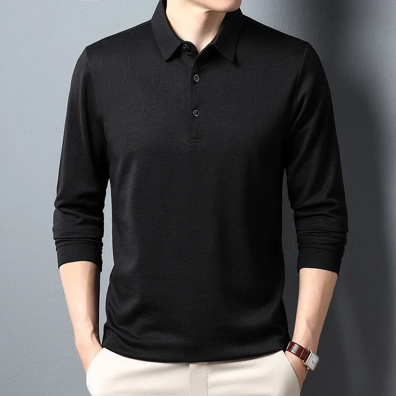 Men's Classic Long-Sleeve Polo Shirt