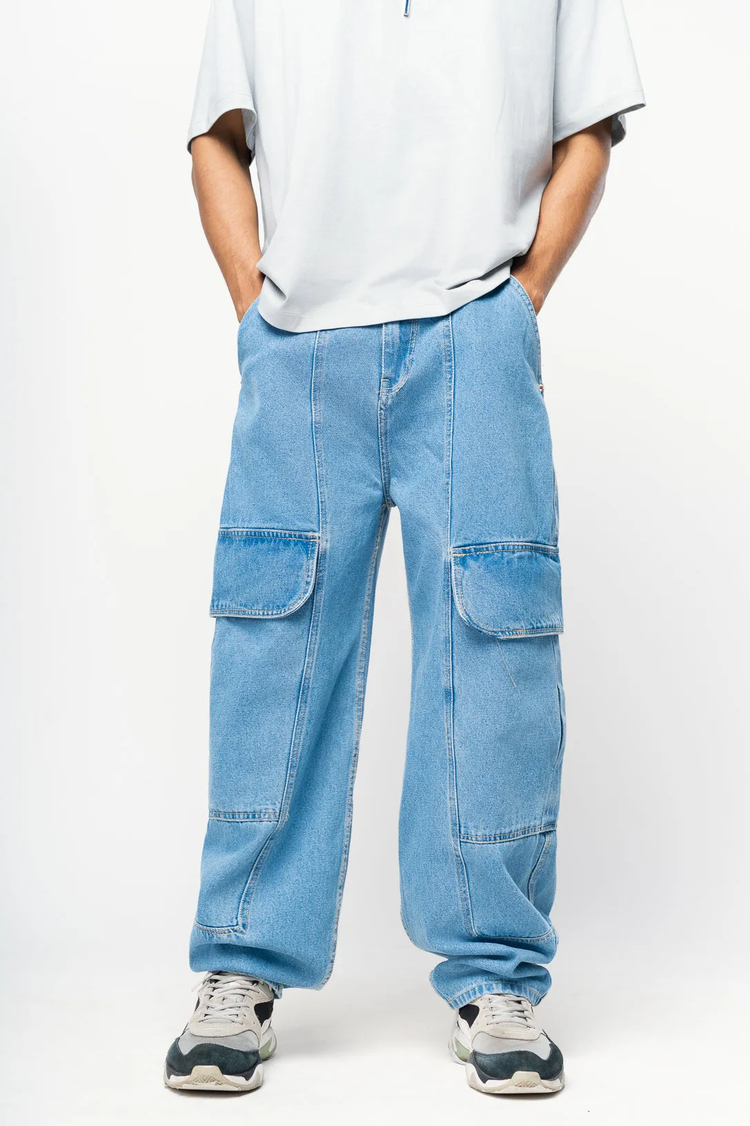 Men's Mid Blue Cargo
