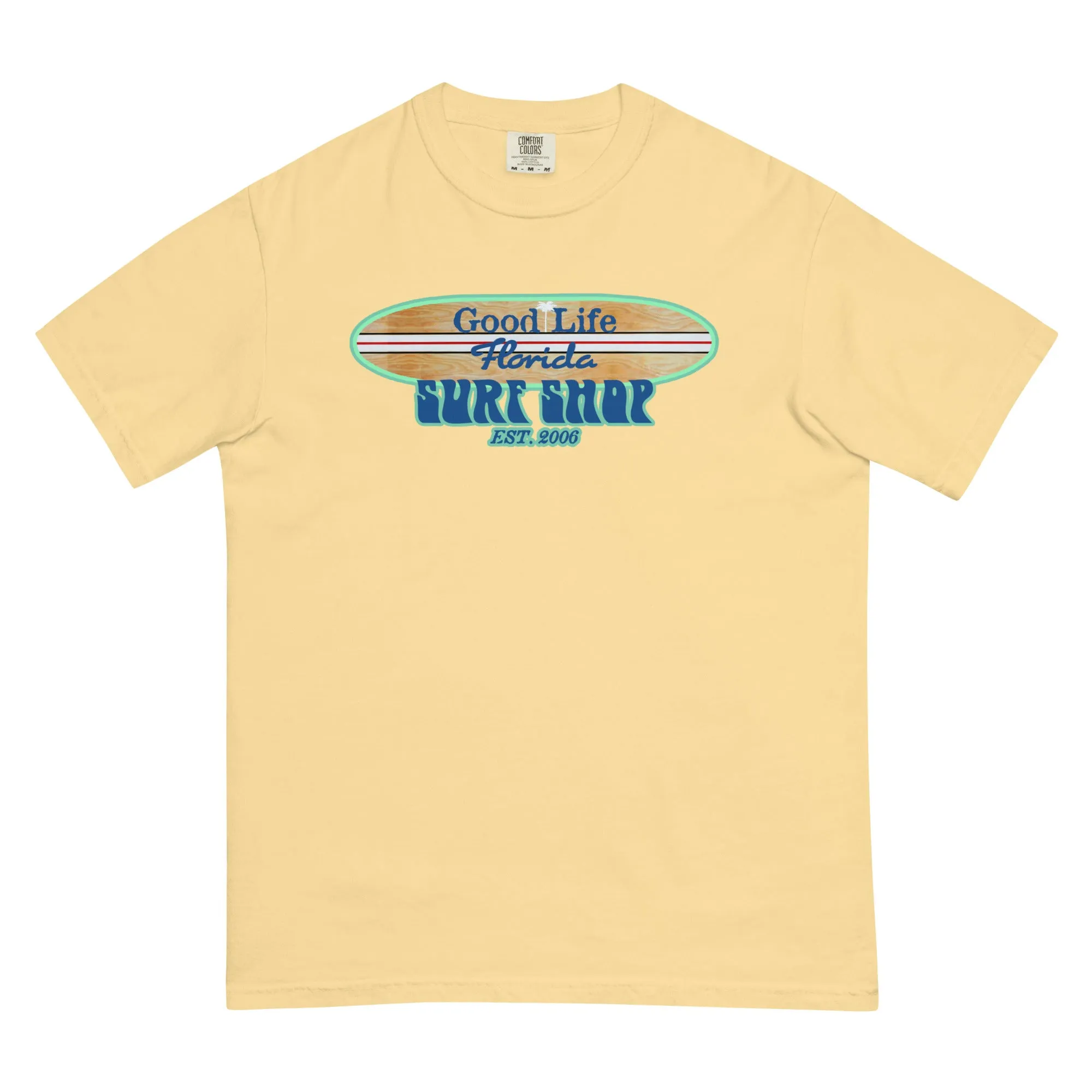 Mens Premium Ring Spun Good Life Surf Shop Beach T-Shirt