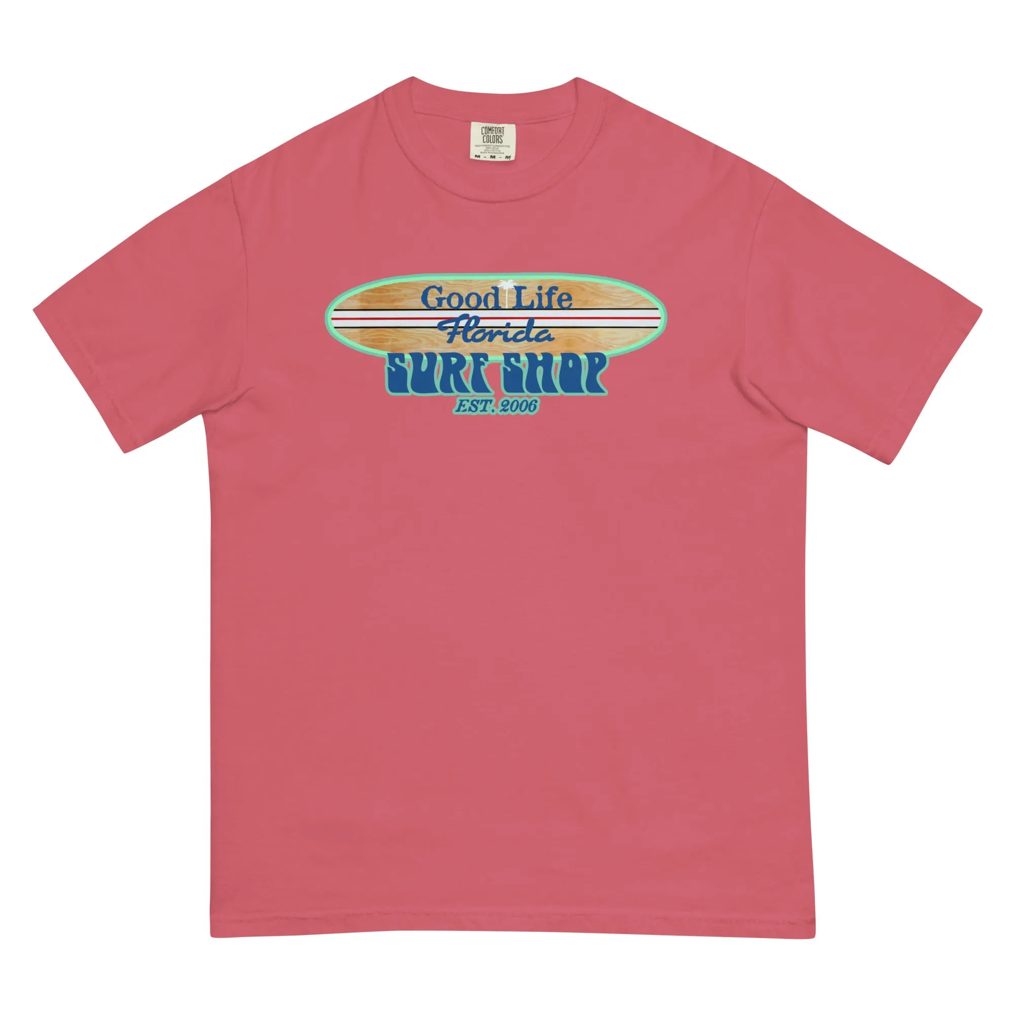 Mens Premium Ring Spun Good Life Surf Shop Beach T-Shirt