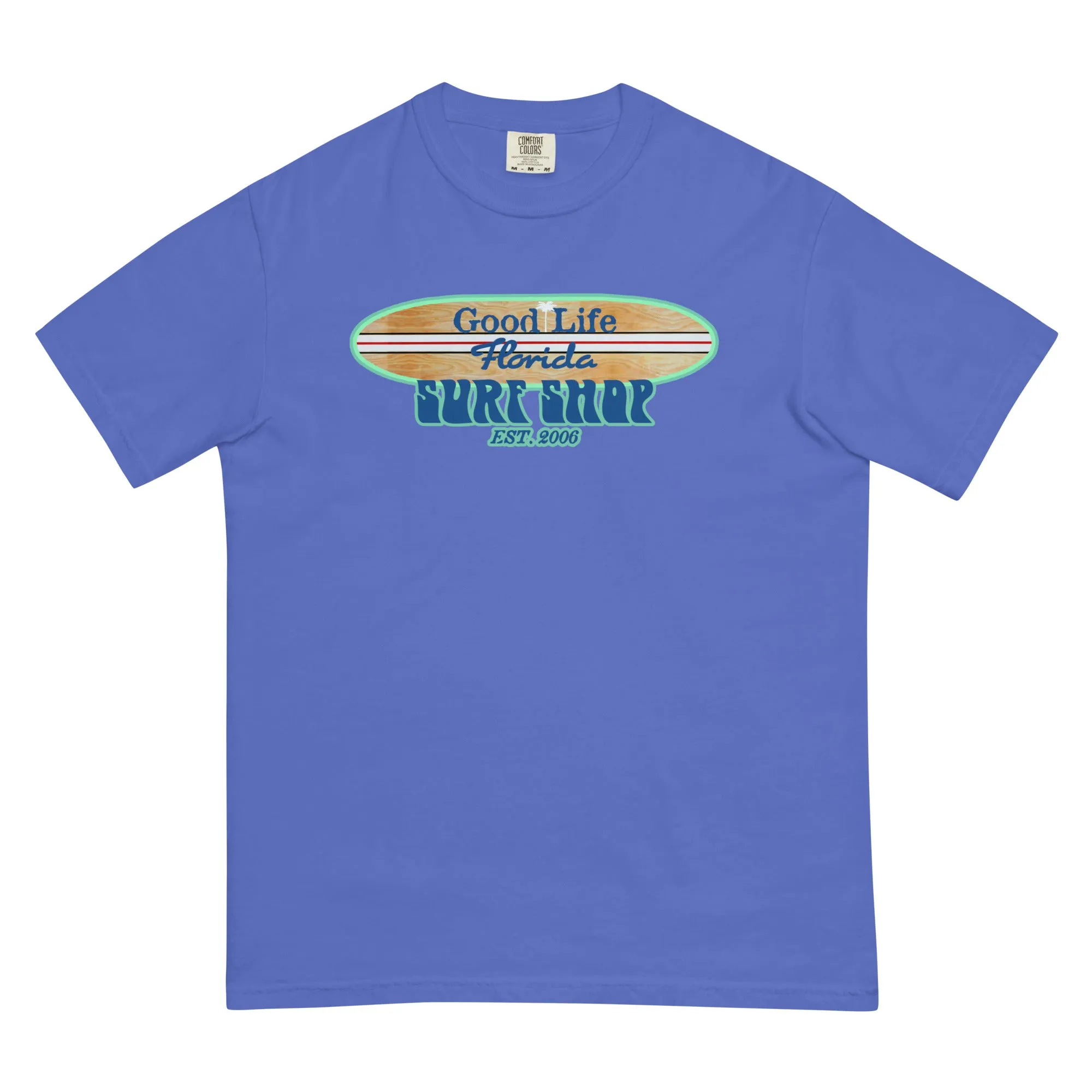 Mens Premium Ring Spun Good Life Surf Shop Beach T-Shirt
