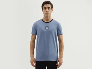 Men's Regular Fit Crew Neck Brand Logo T-Shirt