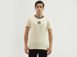 Men's Regular Fit Crew Neck Brand Logo T-Shirt