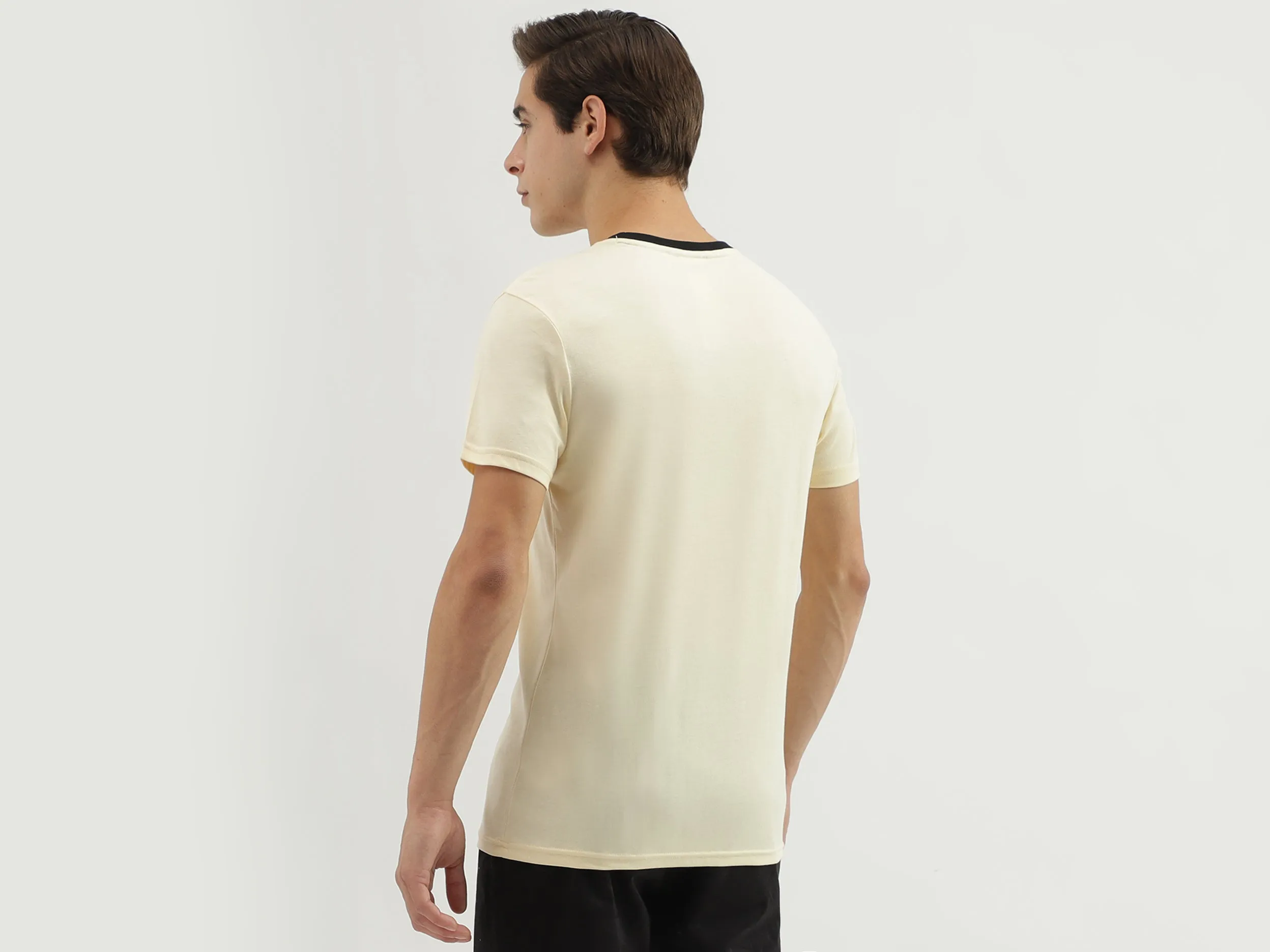 Men's Regular Fit Crew Neck Brand Logo T-Shirt