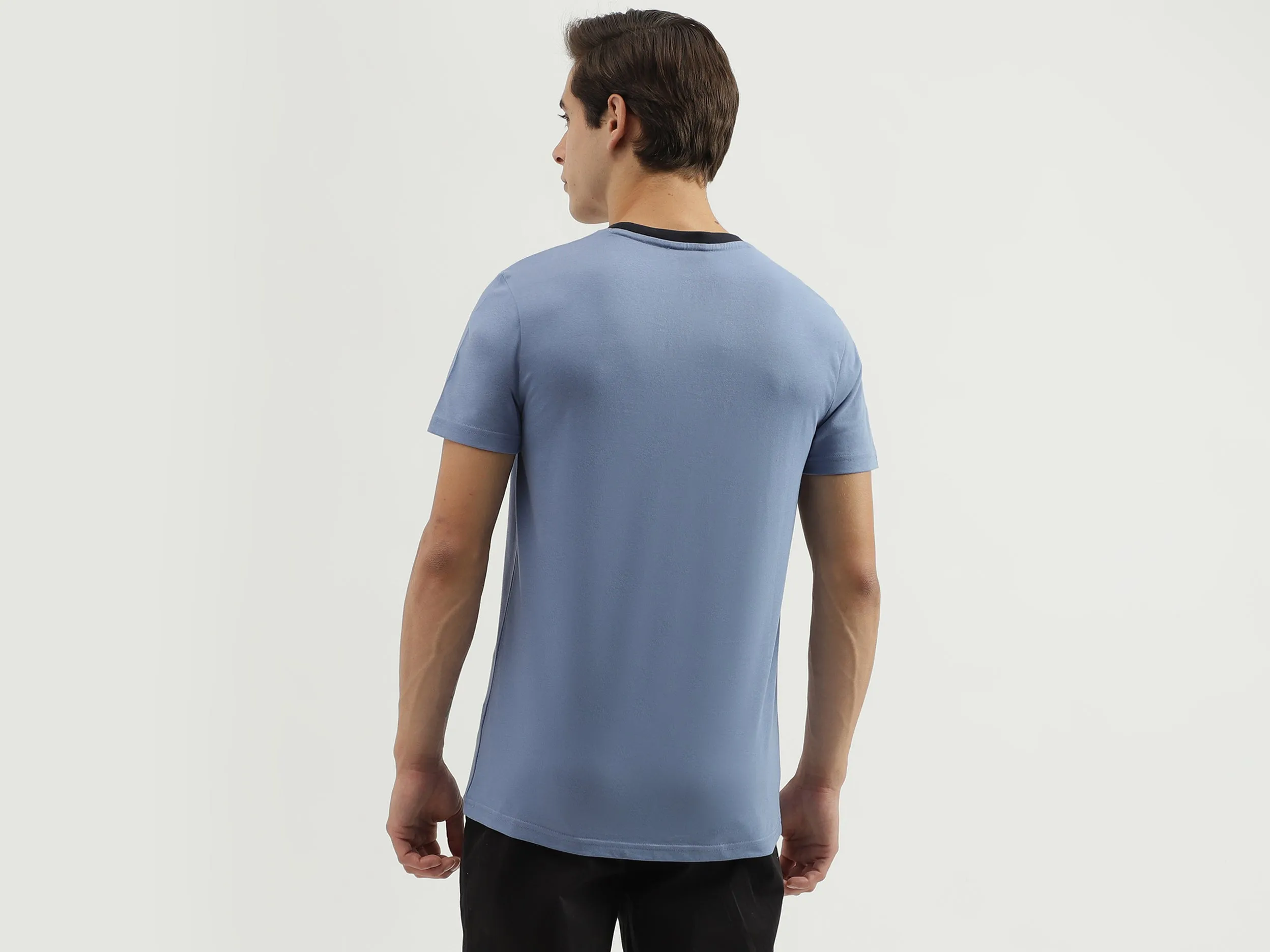Men's Regular Fit Crew Neck Brand Logo T-Shirt