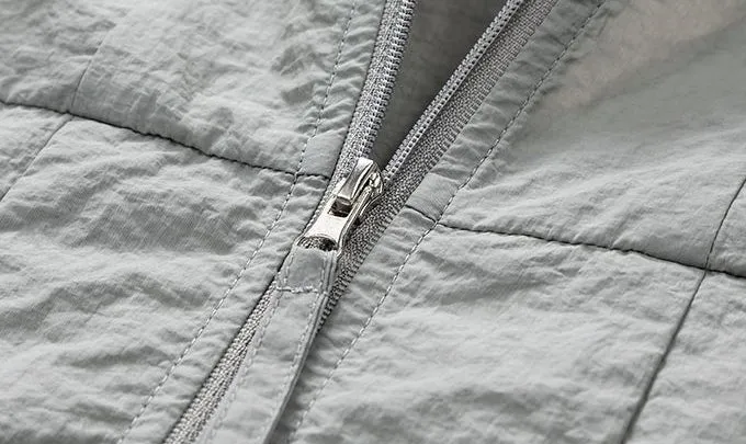 Men's Relaxed-Fit Solid Windbreaker for Outdoor Camping