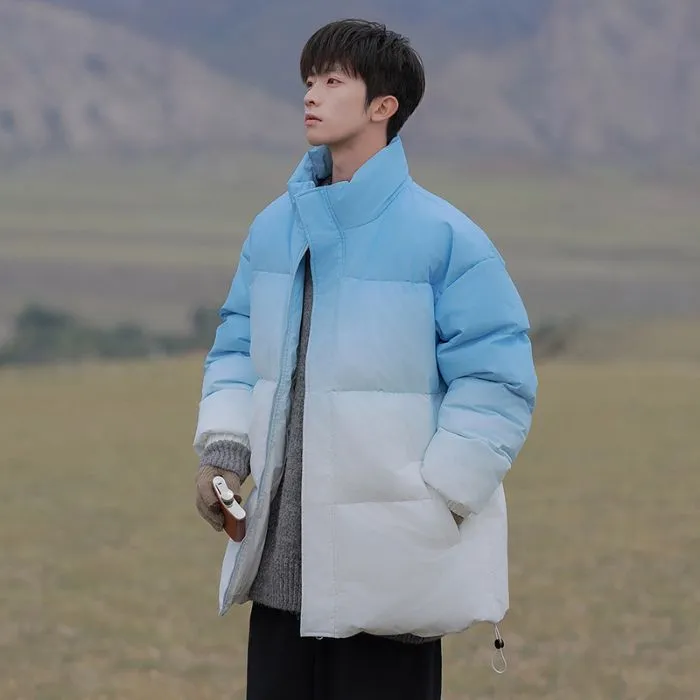 Men's Relaxed-Fit Water-Resistant Zip-Up Puffer Jacket
