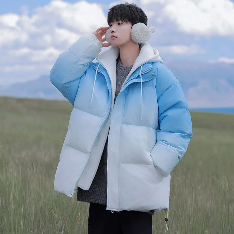 Men's Thickened Quilted Puffer Jacket Easy-to-clean and Windproof