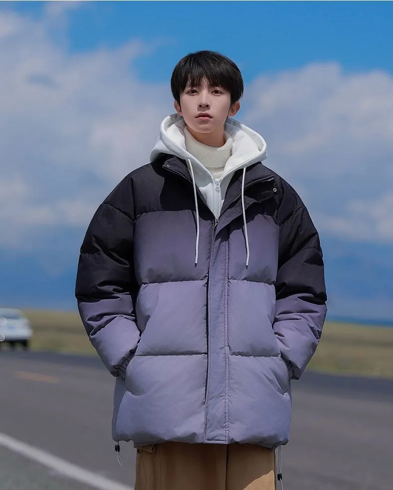 Men's Thickened Quilted Puffer Jacket Easy-to-clean and Windproof