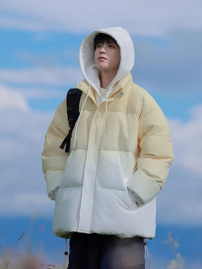 Men's Thickened Quilted Puffer Jacket Easy-to-clean and Windproof