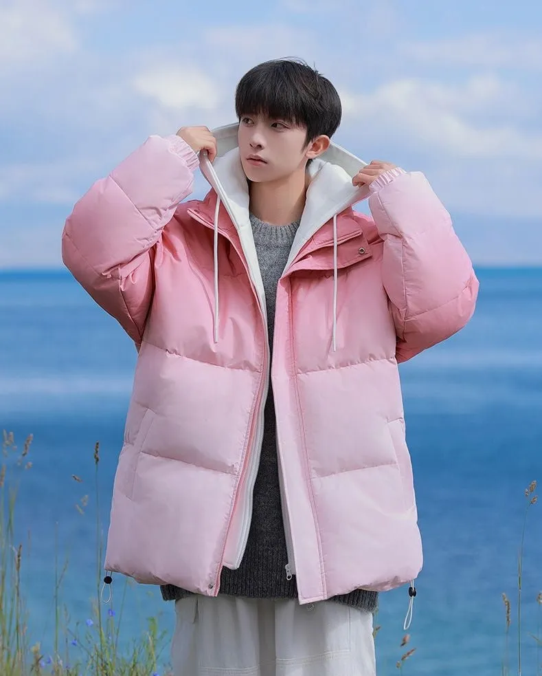 Men's Thickened Quilted Puffer Jacket Easy-to-clean and Windproof