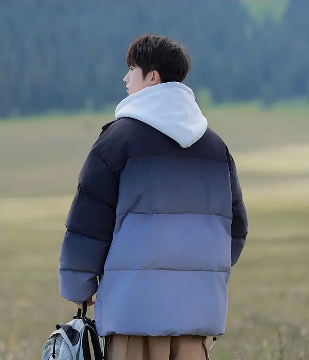 Men's Thickened Quilted Puffer Jacket Easy-to-clean and Windproof