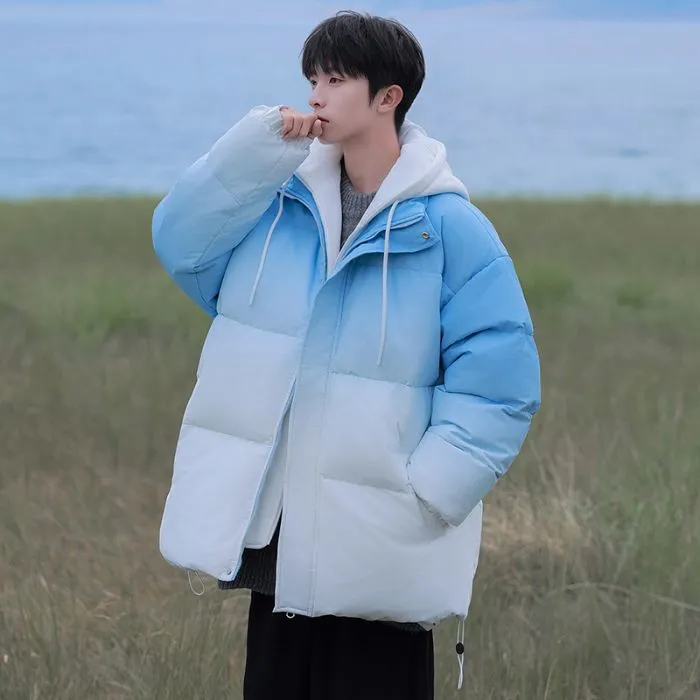 Men's Thickened Quilted Puffer Jacket Easy-to-clean and Windproof