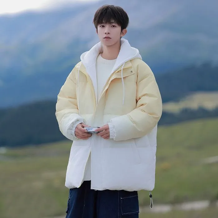 Men's Thickened Quilted Puffer Jacket Easy-to-clean and Windproof