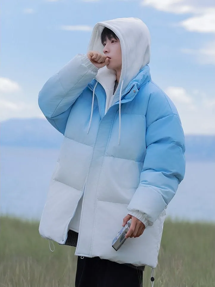 Men's Thickened Quilted Puffer Jacket Easy-to-clean and Windproof