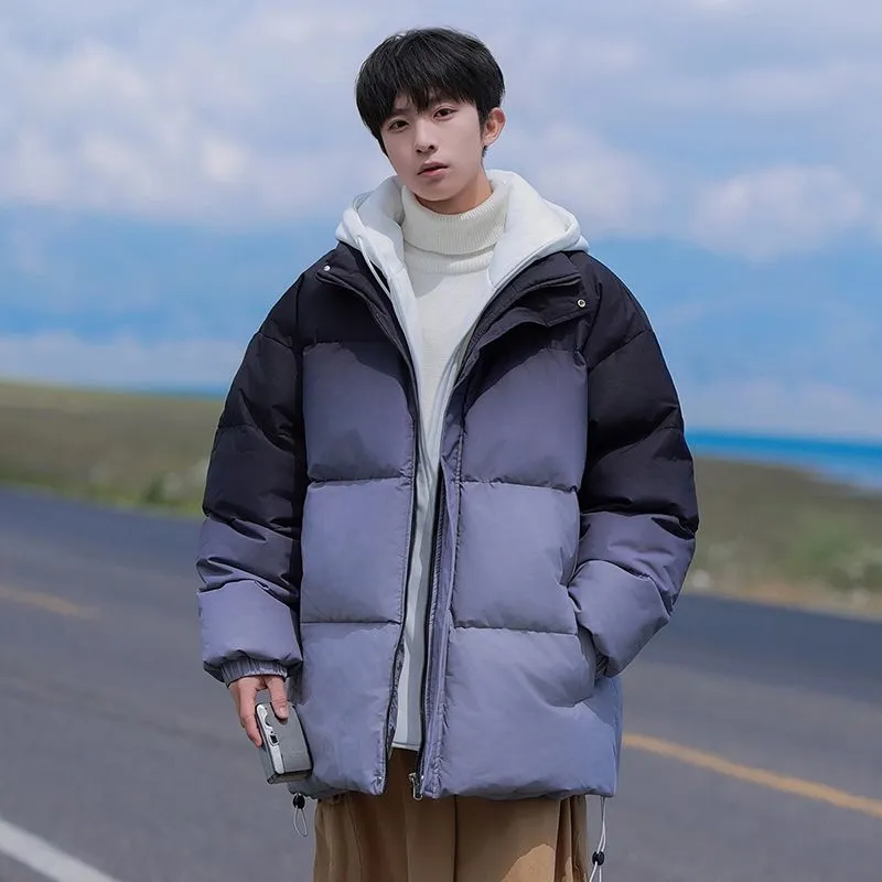 Men's Thickened Quilted Puffer Jacket Easy-to-clean and Windproof