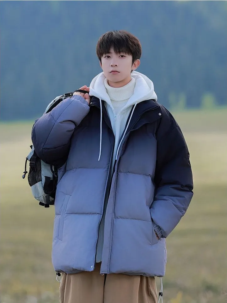 Men's Thickened Quilted Puffer Jacket Easy-to-clean and Windproof