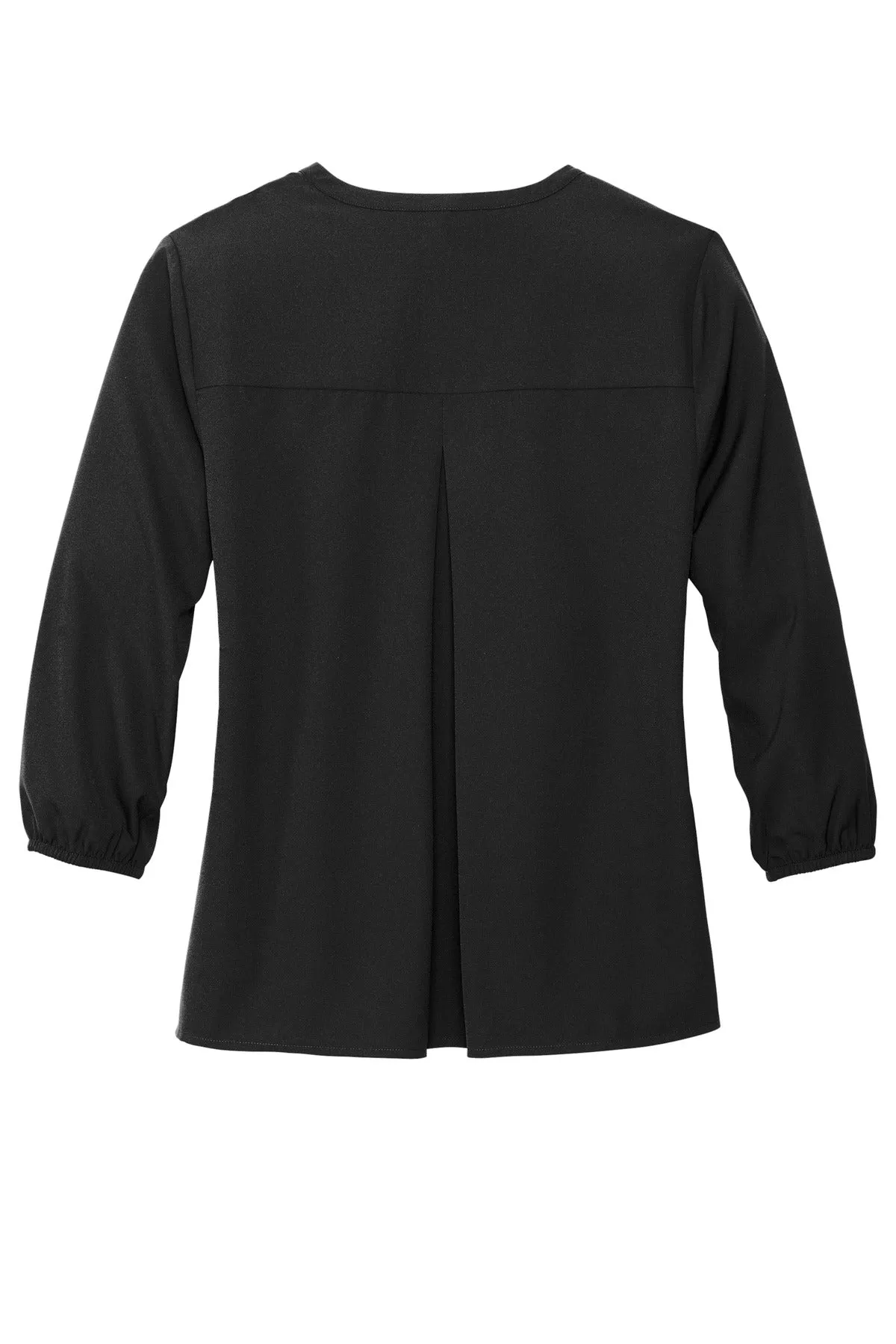 Mercer Mettle Women's Stretch Crepe 3/4-Sleeve Blouse MM2011 Deep Black
