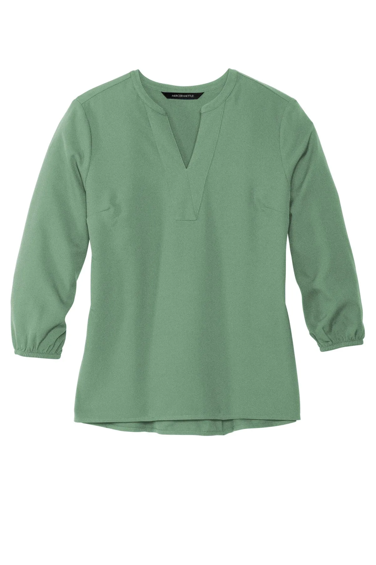 Mercer Mettle Women's Stretch Crepe 3/4-Sleeve Blouse MM2011 Sage