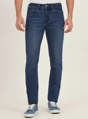 Mid Blue Washed Slim Fit Jeans | Greenfibre