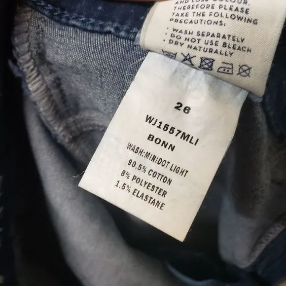 MiH Jeans Bonn Polka Dotted High Rise Skinny Jeans Size 26