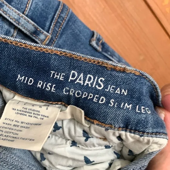 MIH The Paris mid rise cropped slim leg denim jeans