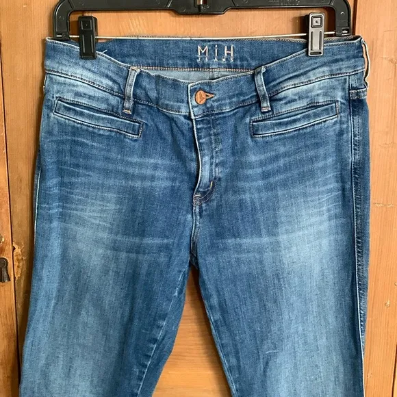 MIH The Paris mid rise cropped slim leg denim jeans