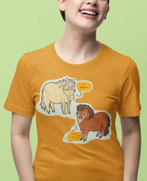 Mini Horses Unisex Jersey Short Sleeve Tee - Designed by Sadie Rothenberg (Burnt Orange)