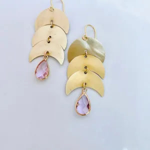 Moon Earrings {dusty rose}