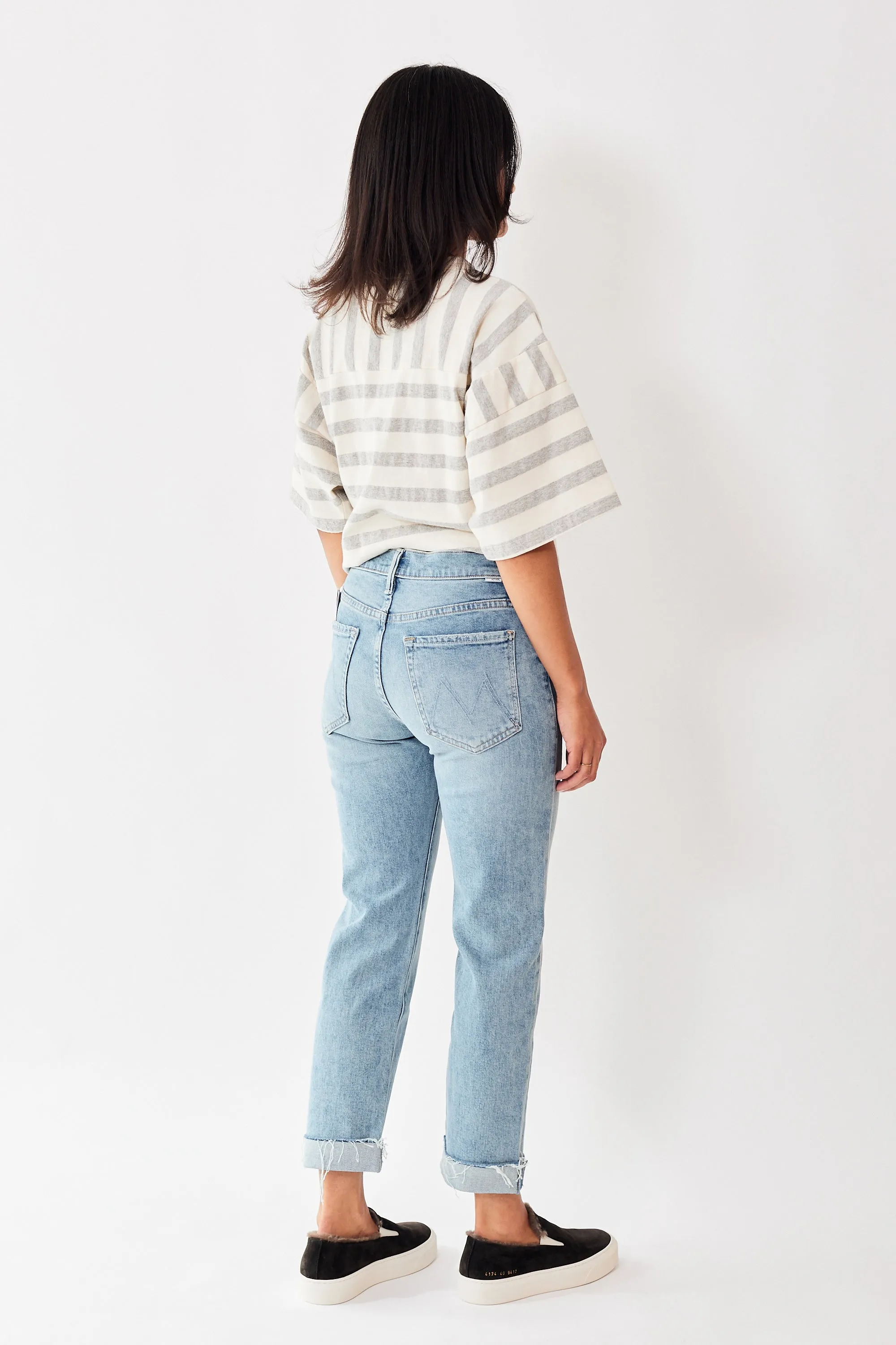 Mother Denim The Scrapper Cuff Ankle Fray