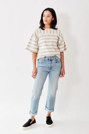 Mother Denim The Scrapper Cuff Ankle Fray