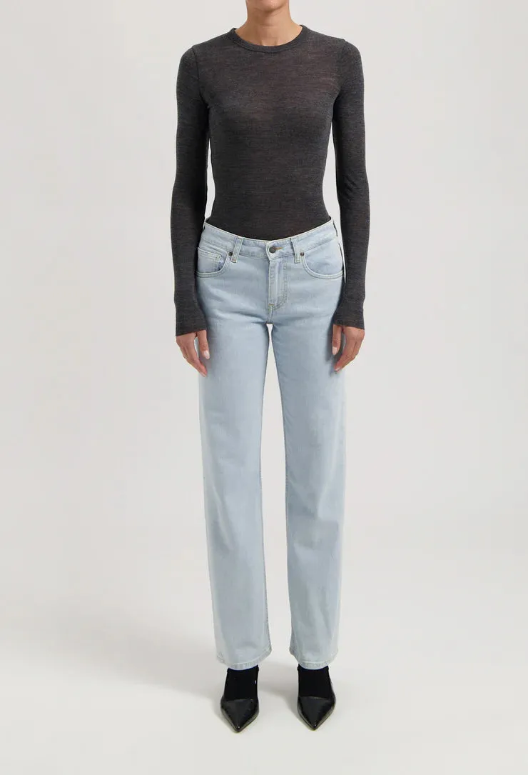 MUD JEANS Carry Mid Straight light stone