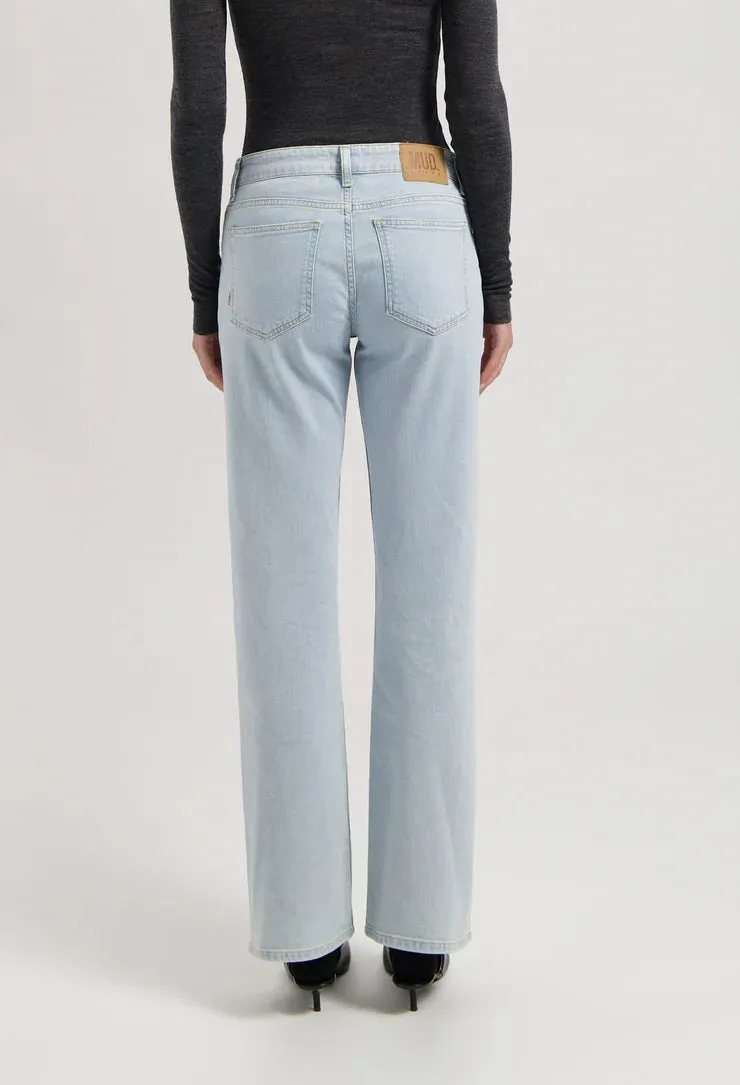 MUD JEANS Carry Mid Straight light stone