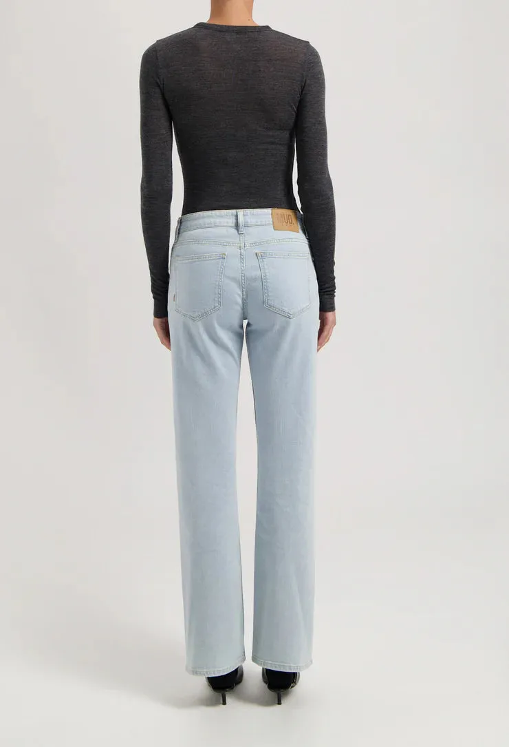 MUD JEANS Carry Mid Straight light stone
