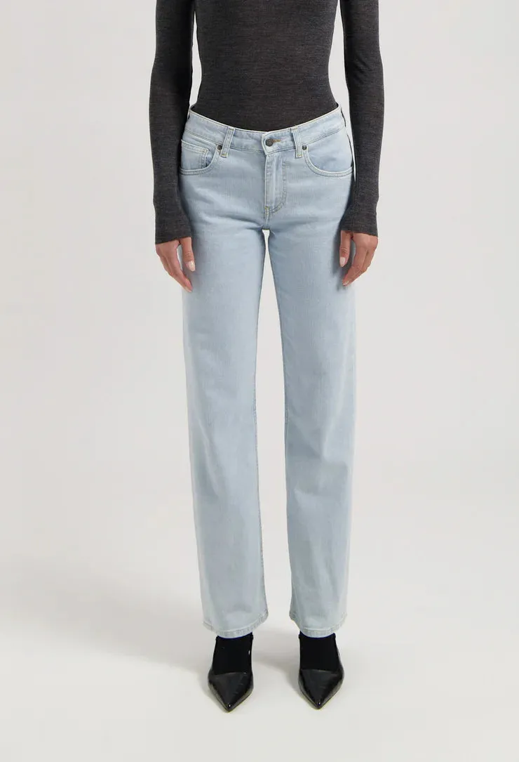 MUD JEANS Carry Mid Straight light stone