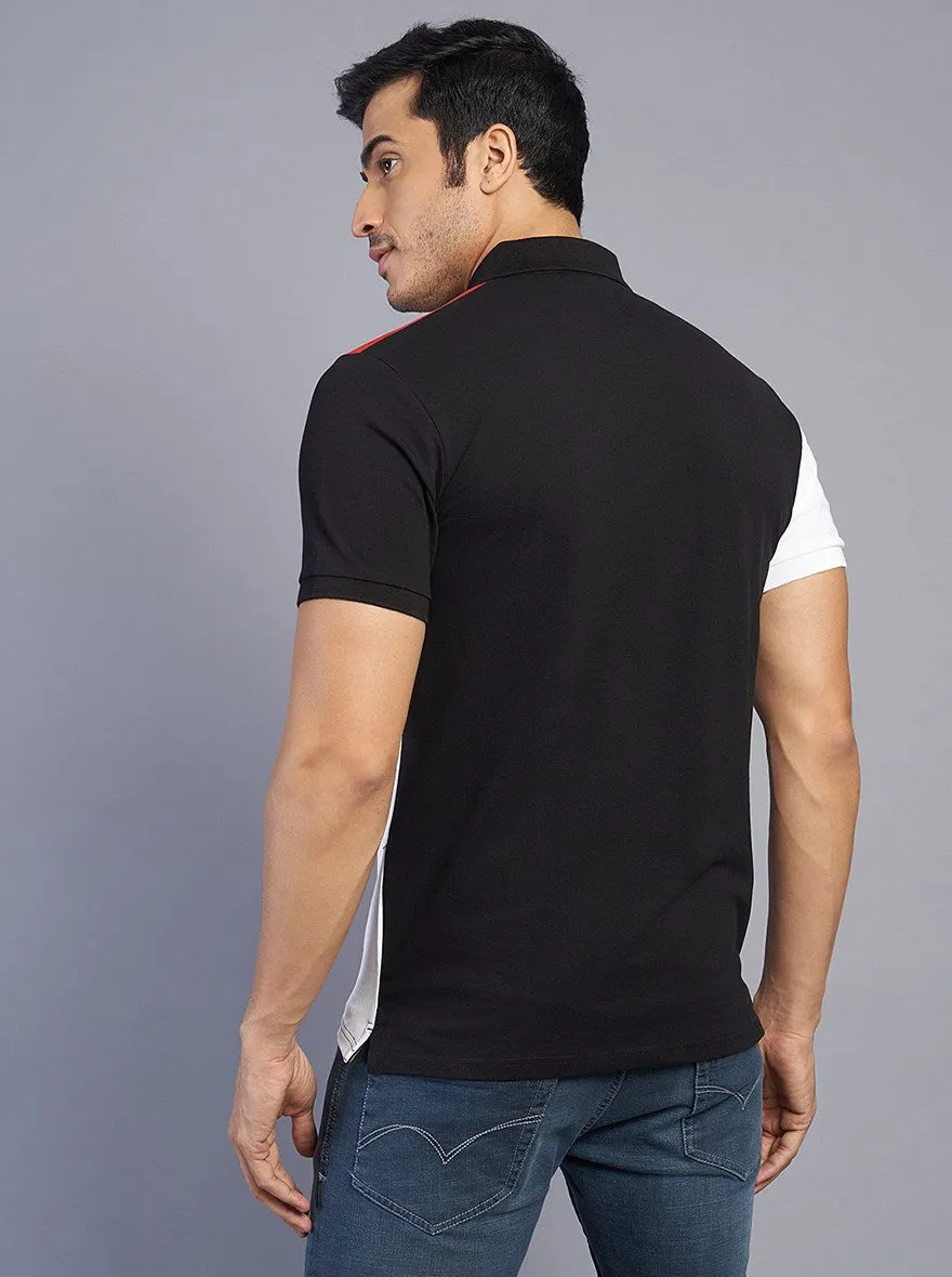 Multicolor Solid Slim Fit Polo T-Shirt | JadeBlue