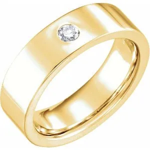 Natural Diamond Flat Band 123149 - 2.5 mm - 6 mm