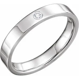 Natural Diamond Flat Band 123149 - 2.5 mm - 6 mm