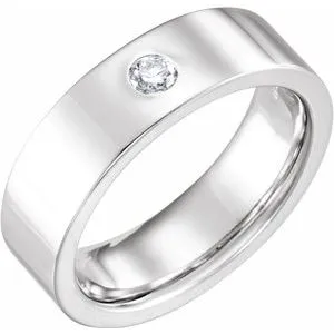 Natural Diamond Flat Band 123149 - 2.5 mm - 6 mm