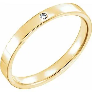 Natural Diamond Flat Band 123149 - 2.5 mm - 6 mm