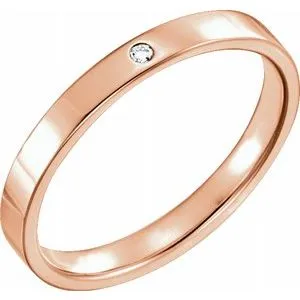Natural Diamond Flat Band 123149 - 2.5 mm - 6 mm