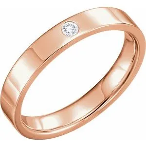 Natural Diamond Flat Band 123149 - 2.5 mm - 6 mm